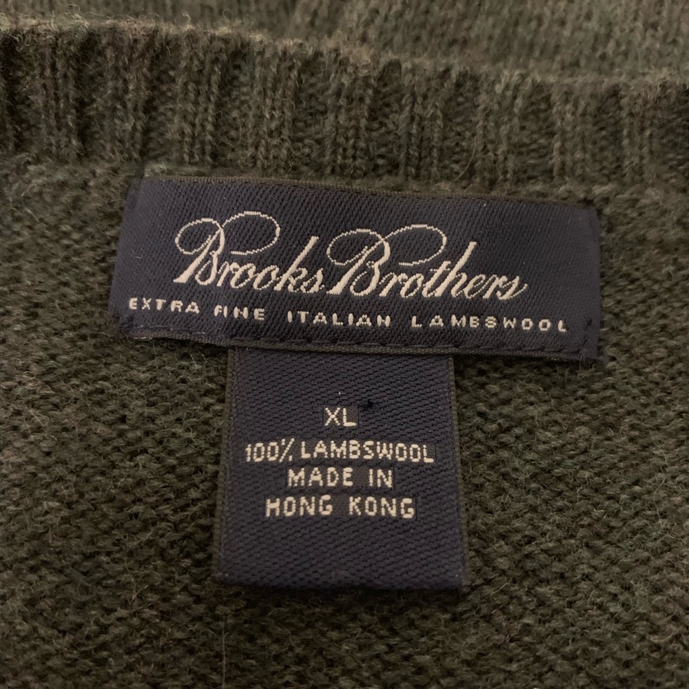 Men's Sweater Vest Brooks Brothers Sweater Vest Lambswool XL - Picture 9 of 9